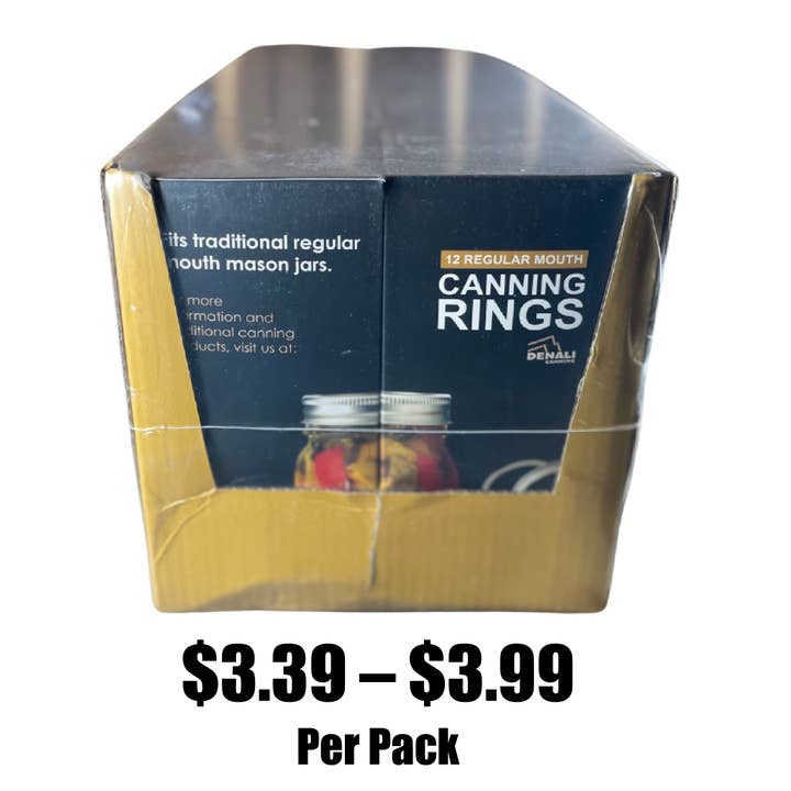 Case of 10 – Denali Rings – 12 Canning Rings Per Pack – Regular Mouth for wholesale by Denali Canning
