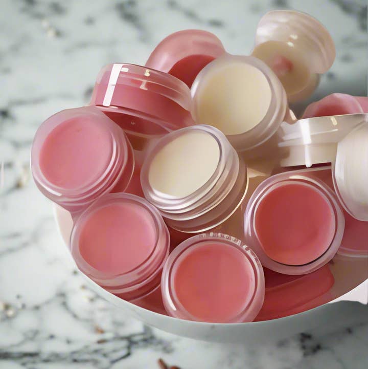 Lip Balm Rose Pomegranate for wholesale by Waves Daydreams & Lather