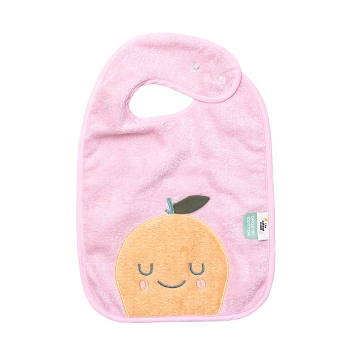 Terry Cotton Baby Bib Mandy Mandarine for wholesale by the cotton cloud