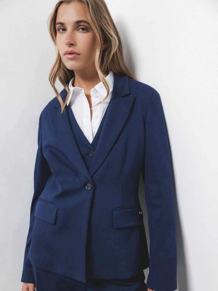 Effen Blazer (426904-47) voor wholesale door Lanidor