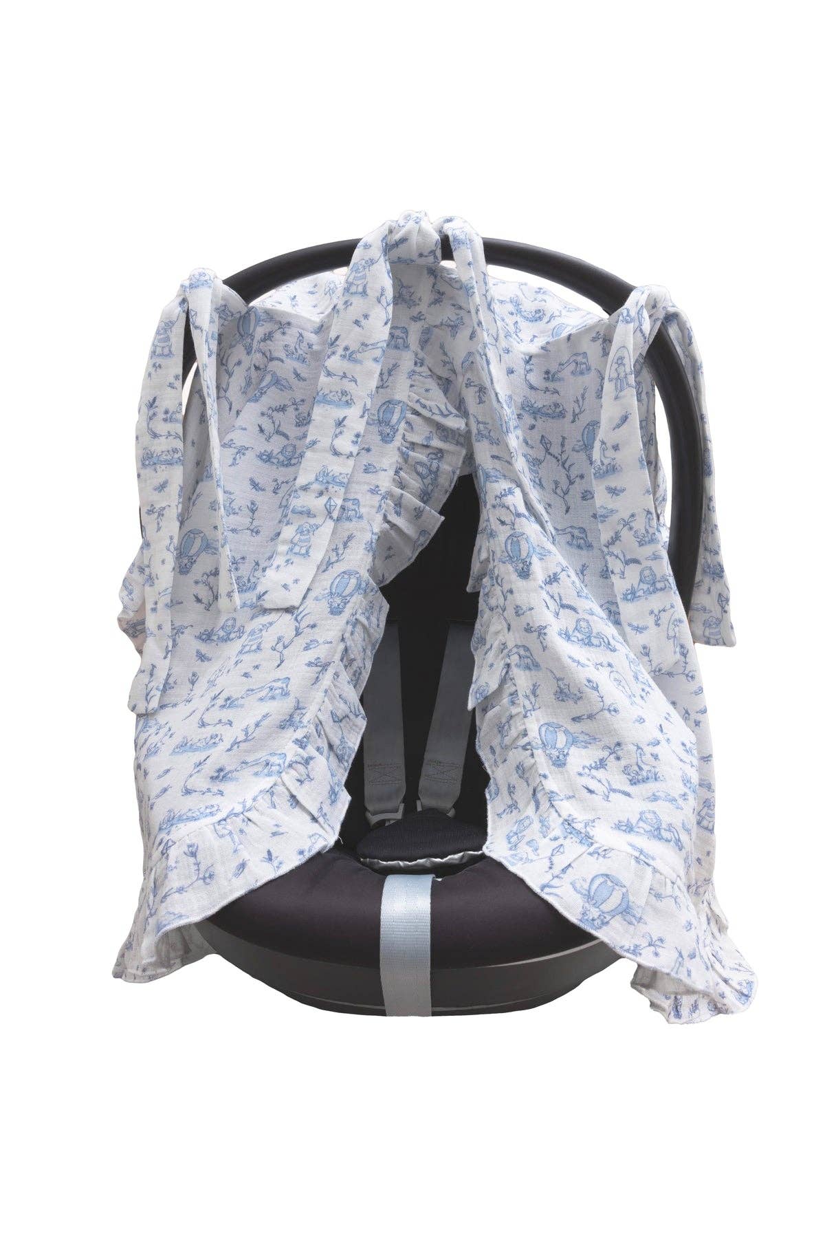 Atelier Babbi - Wholesale Stroller Cover/Accessory - Baby - Stroller Cover - Toile De Jouy / Blue1