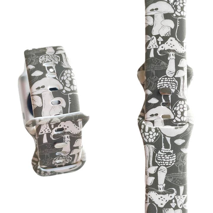 Apple Watch-bandje - Grey Mushroom Madness voor wholesale door Mad Hatter Makings
