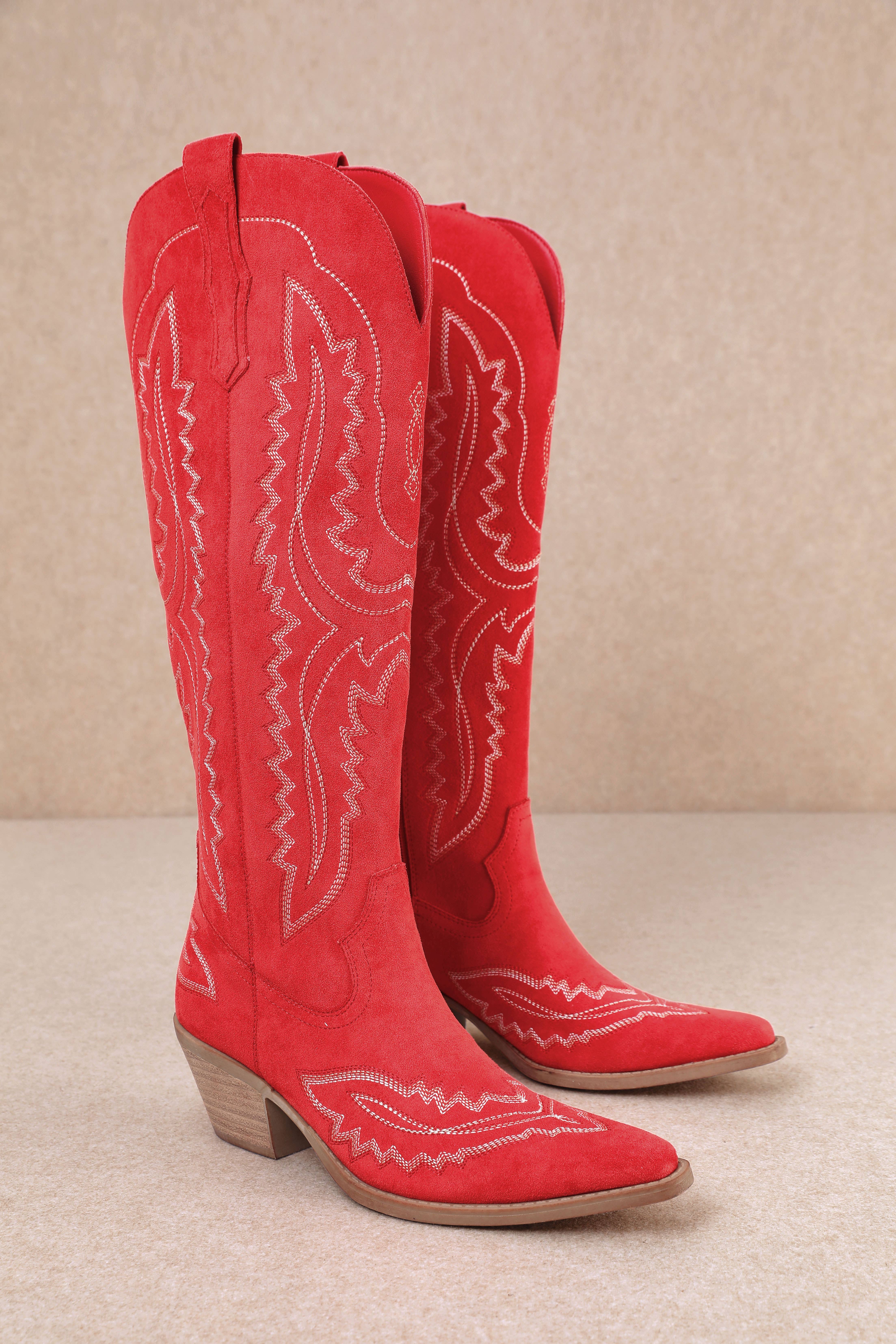 CCOCCI - Wholesale Cowboy Boots - Women's - TESS-M WESTERN EBROIDERED POINTED-TOE TALL BOOTS26