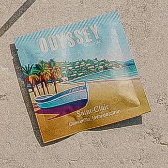 Rack of 25 collector bags "Saint Clair" Chamomile for wholesale by Odyssey