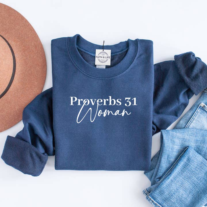 Proverbs 31 Woman - Christian Mothers Day Sweatshirt for wholesale by Faith & Life Christian Brands