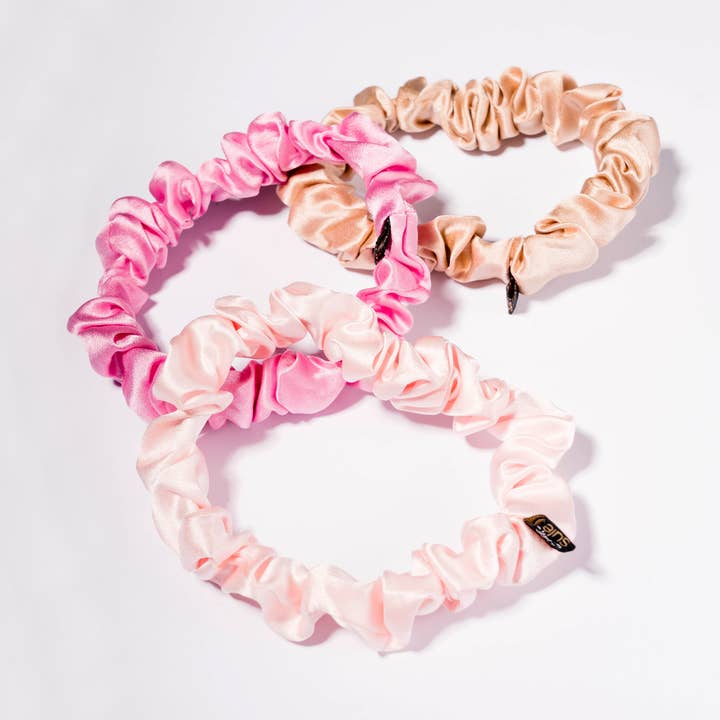 Juego de 3 coleteros Middy Mix 'Basic' Golden Pinks para venta al por mayor de hairCAPsule™