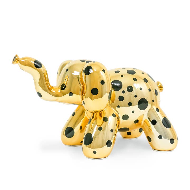 Made By Humans Designs - Wholesale Money/Piggy Bank - Balloon Piggy Bank Large Elephant with Polka Dots