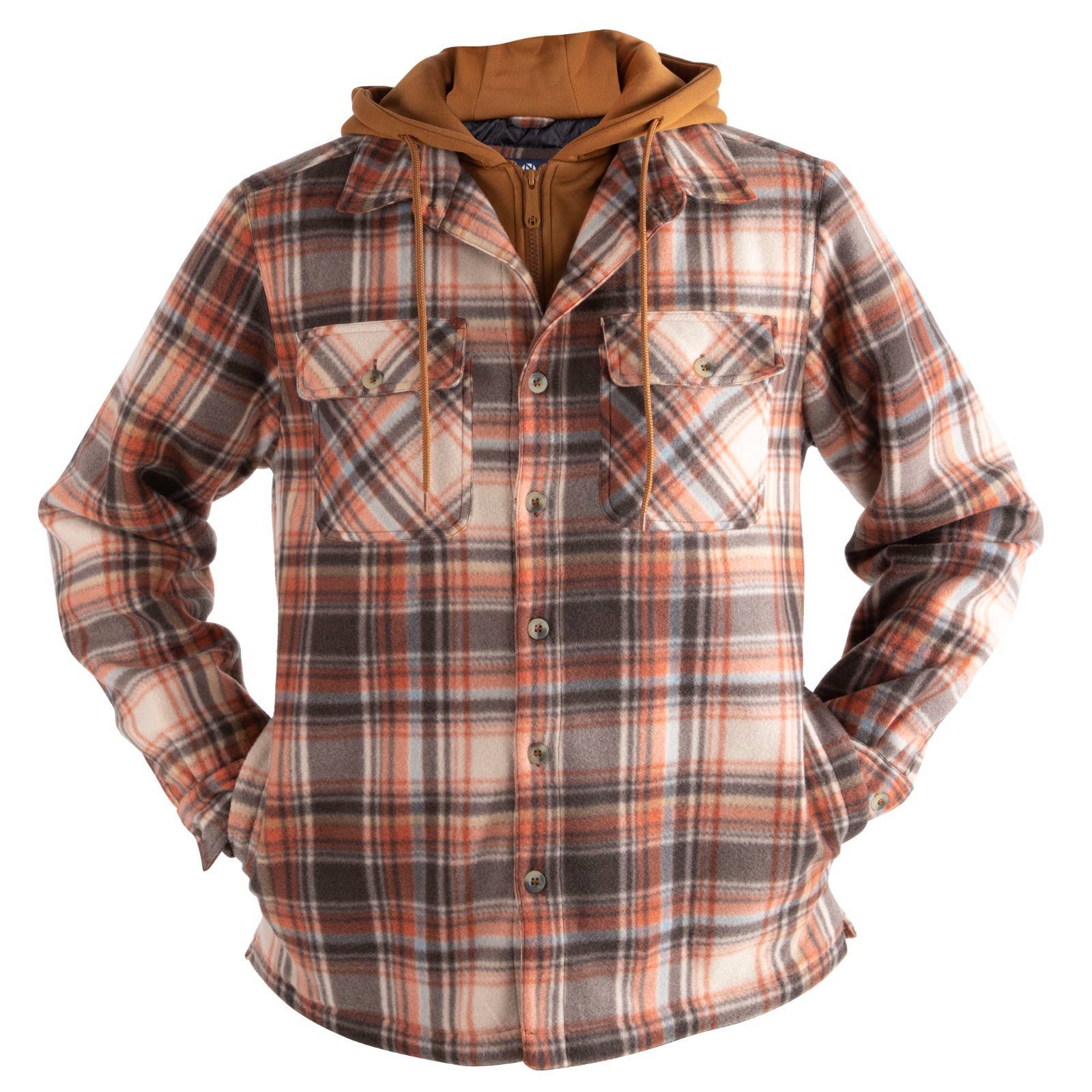 Generation XYZ – Casaco - Homem por atacado – Casaco acolchoado xadrez masculino [HF-MFJ158X]0