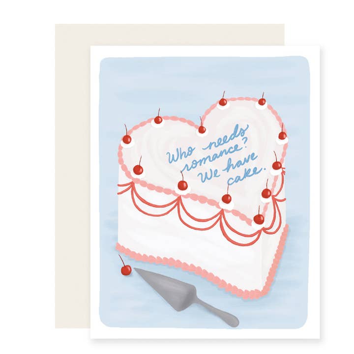 Taartromantiek | Vriendschaps Valentijnskaart voor wholesale door Slightly Stationery
