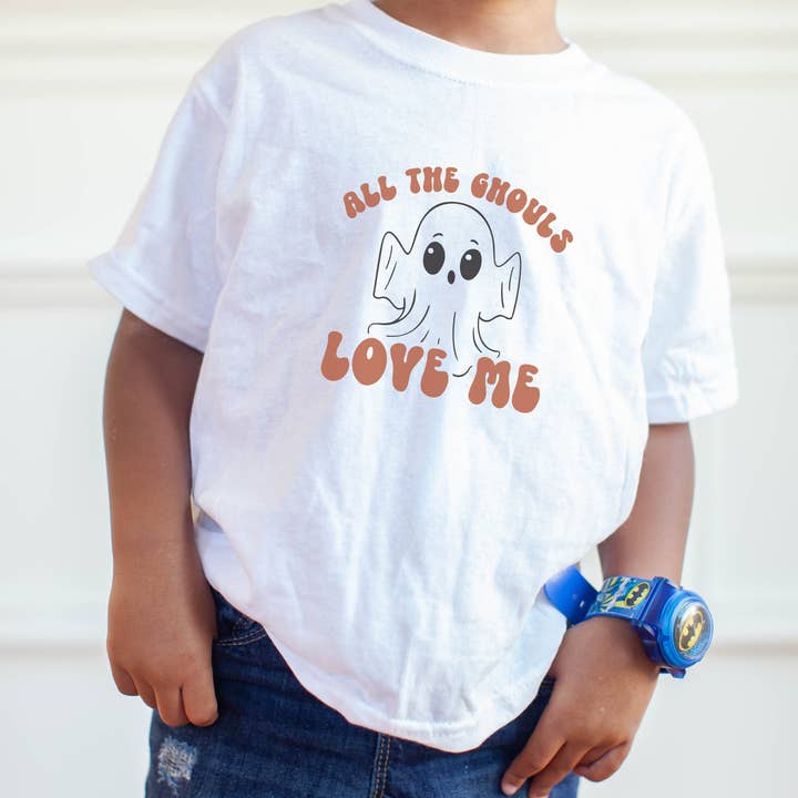 T-shirt graphique All The Ghouls Love Me pour enfant XS-XL pour la vente par Shine Thrive Grow