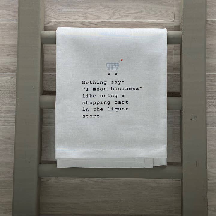 Pineapple Patch Inc - Wholesale Tea Towel - Funny Wine Tea Towels - Wine Gifts - Wine Shopping Cart1