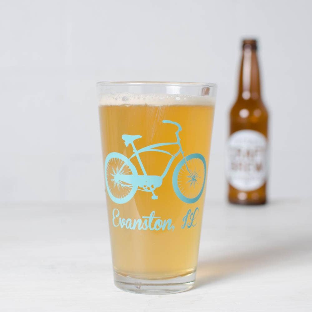 Vital Industries - Wholesale Beer Glass/Mug - Name Drop Bicycle Pint Glassware1