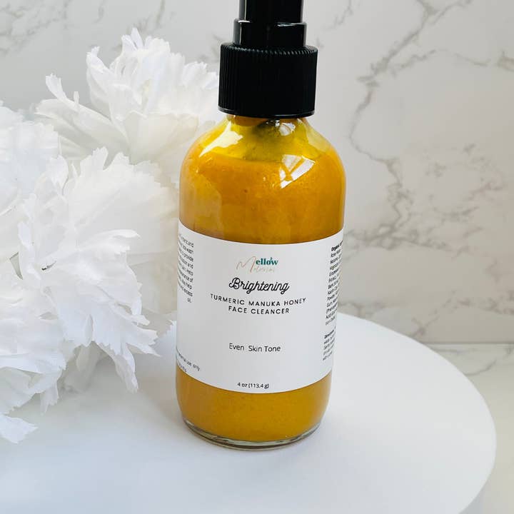 Mellow Melanin LLC - Wholesale Facial Cleanser - Turmeric and Manuka Honey Brightening Face Cleanser