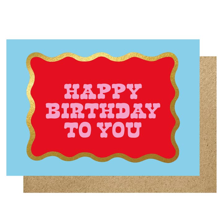 Happy birthday to you card for wholesale by Lucky Ink