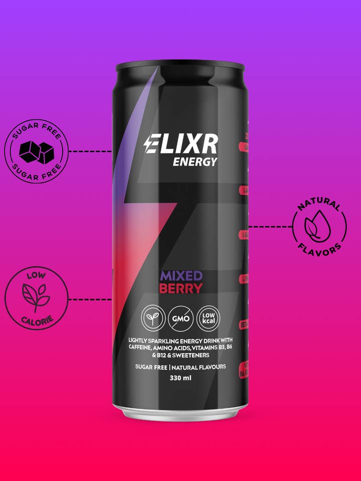 MIXED BERRY (12 PACK) for wholesale by Elixr energy