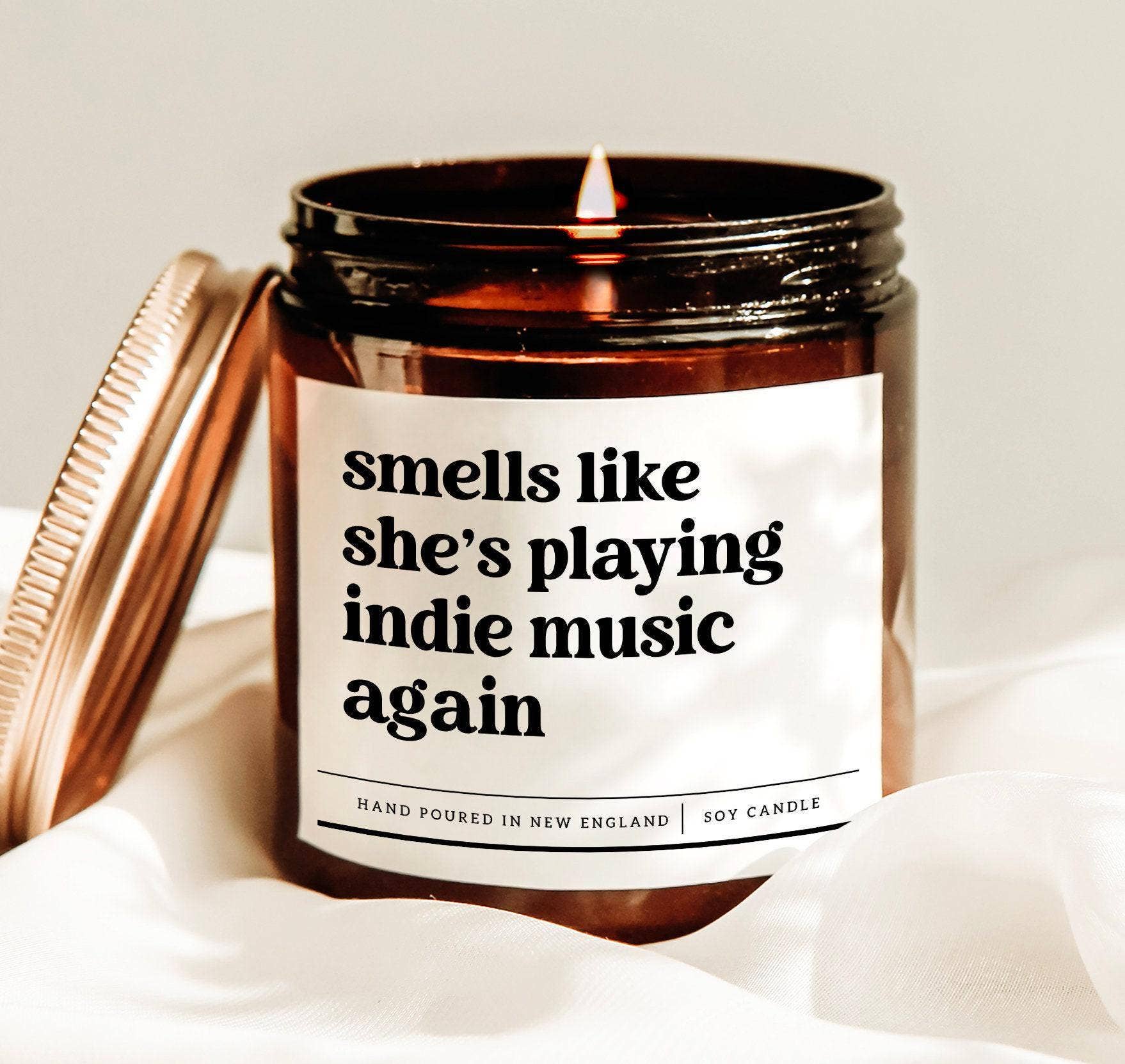 Scently Moments - Wholesale Jar/Filled Candle - Indie Music Funny Candle, Soy Wax, Gift, Amber Jar0