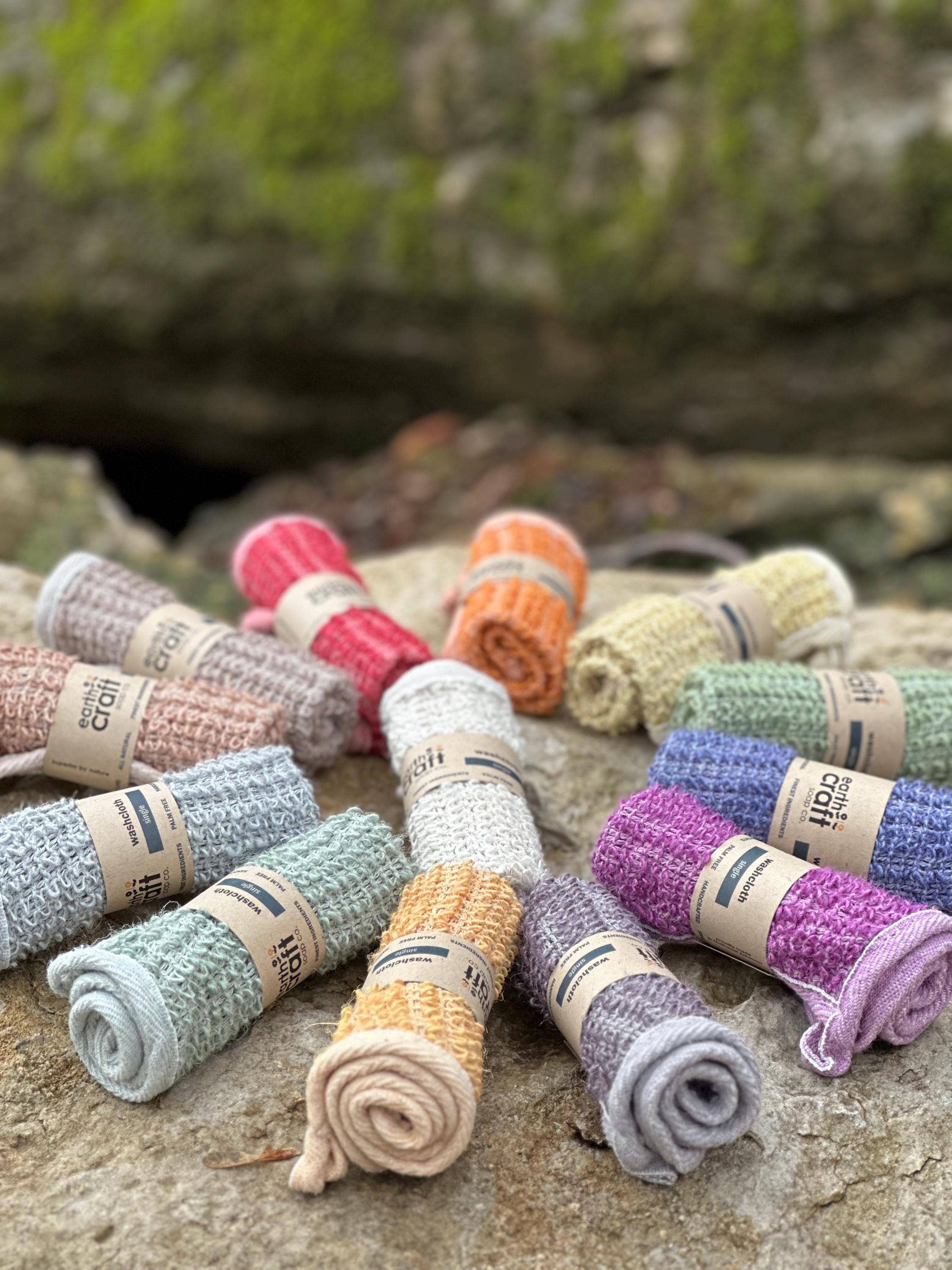 Earthcraft Soap Co - Venta al por mayor Toallitas de lavado - Toallitas Exfoliantes de Cáñamo13