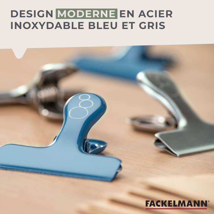 Zenker - Wholesale Kitchen Tool/Gadget - Set of 4 stainless steel clips to close Fackelmann Balance bags5