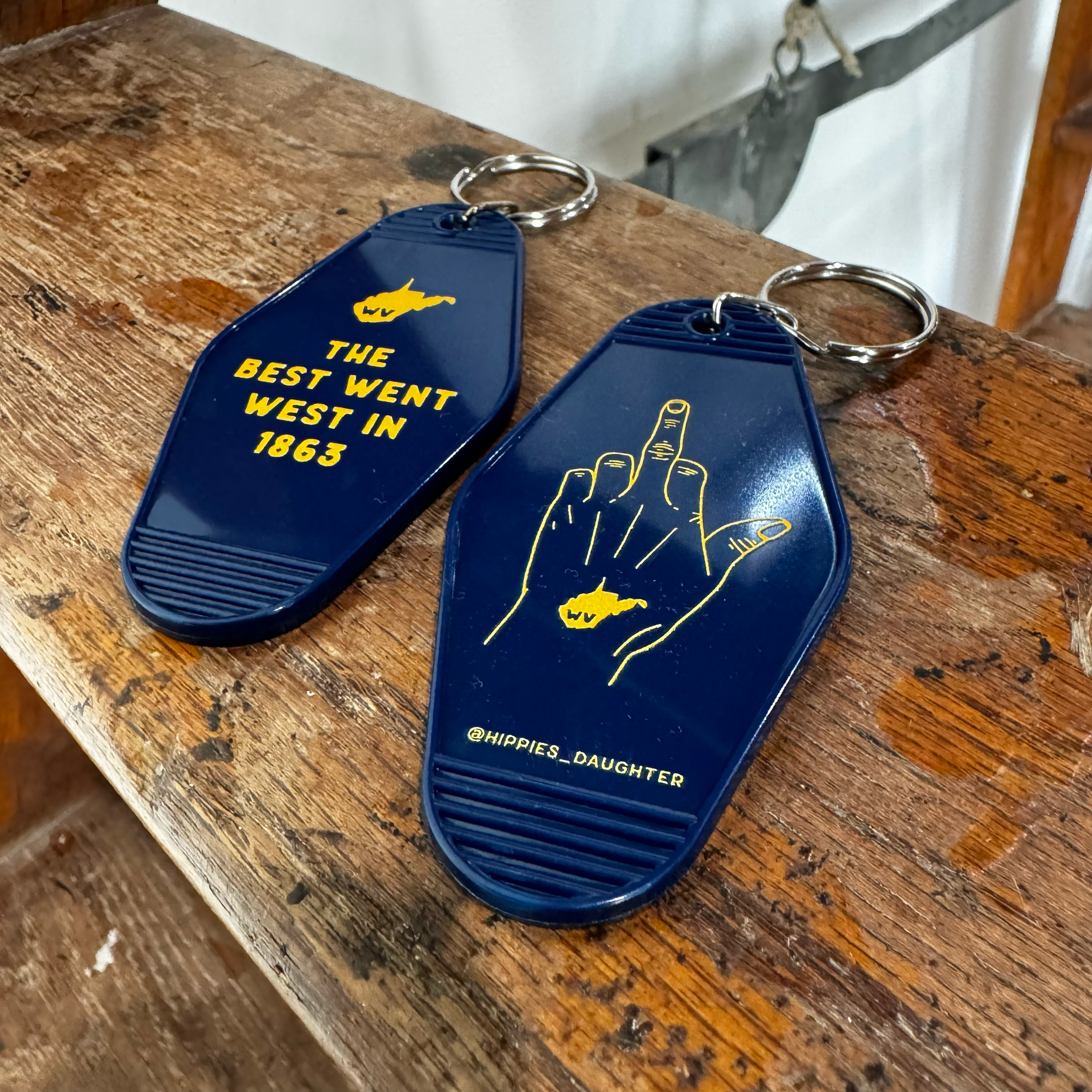 Hippie’s Daughter - Wholesale Keychain - Unisex - Best went west WV // motel tag0