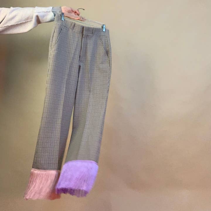 Custom mixed fringe pants for wholesale by Shop Journal Vintage