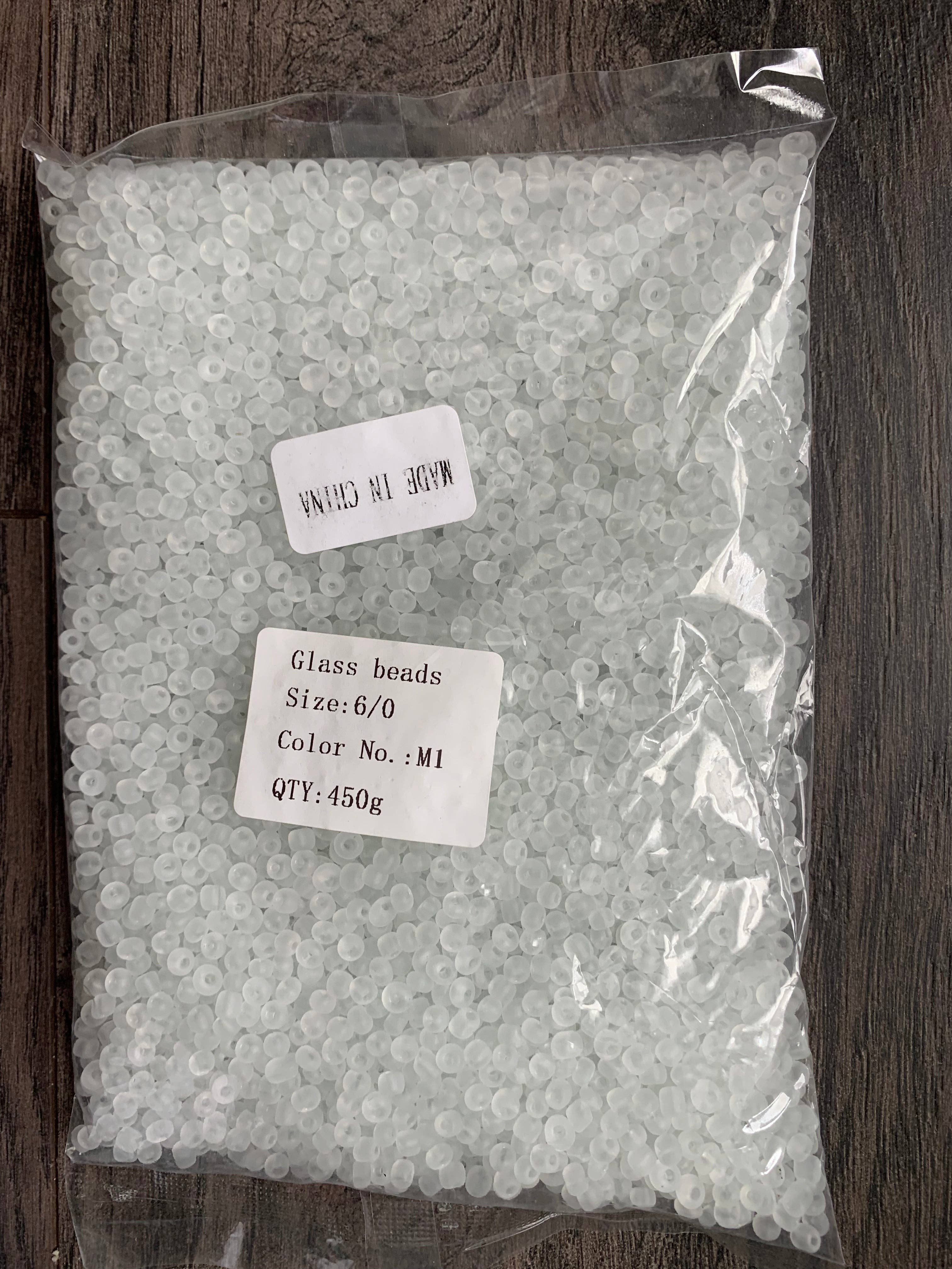 MaddieMayShop - Venta al por mayor Cuentas - Perlas de semillas 6/0, perlas de semillas a granel, perlas de vidrio esmerilado de 450 gramos29