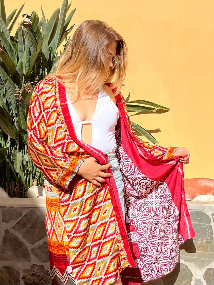 Kinomy - Wholesale Kimono - Dames - 10 korte, 10 lange omkeerbare kimono's