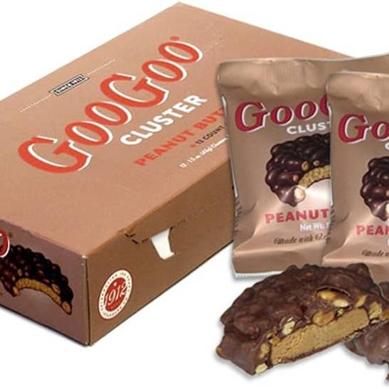 Goo Goo Cluster PEANUT BUTTER Nougat Chocolate Cluster 1.75oz 12ct for wholesale by Long Island Candy Factory