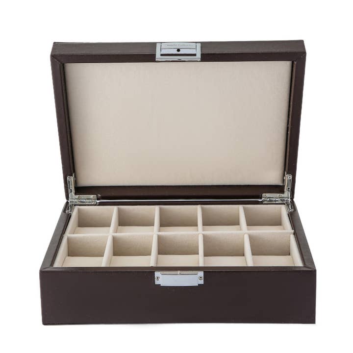 Boîte à bijoux marron moyen pour la vente par Emilie collection