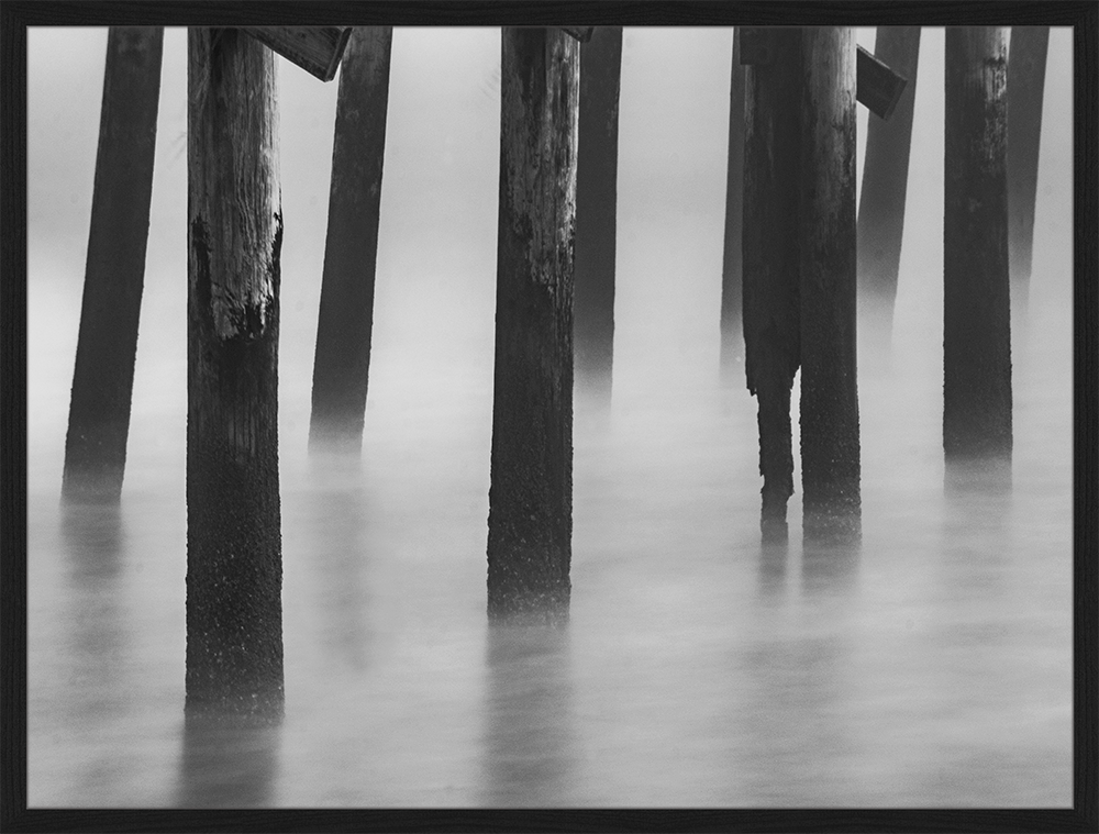 Black Foggy Ocean image. Wall art print with frame. for wholesale on Faire9