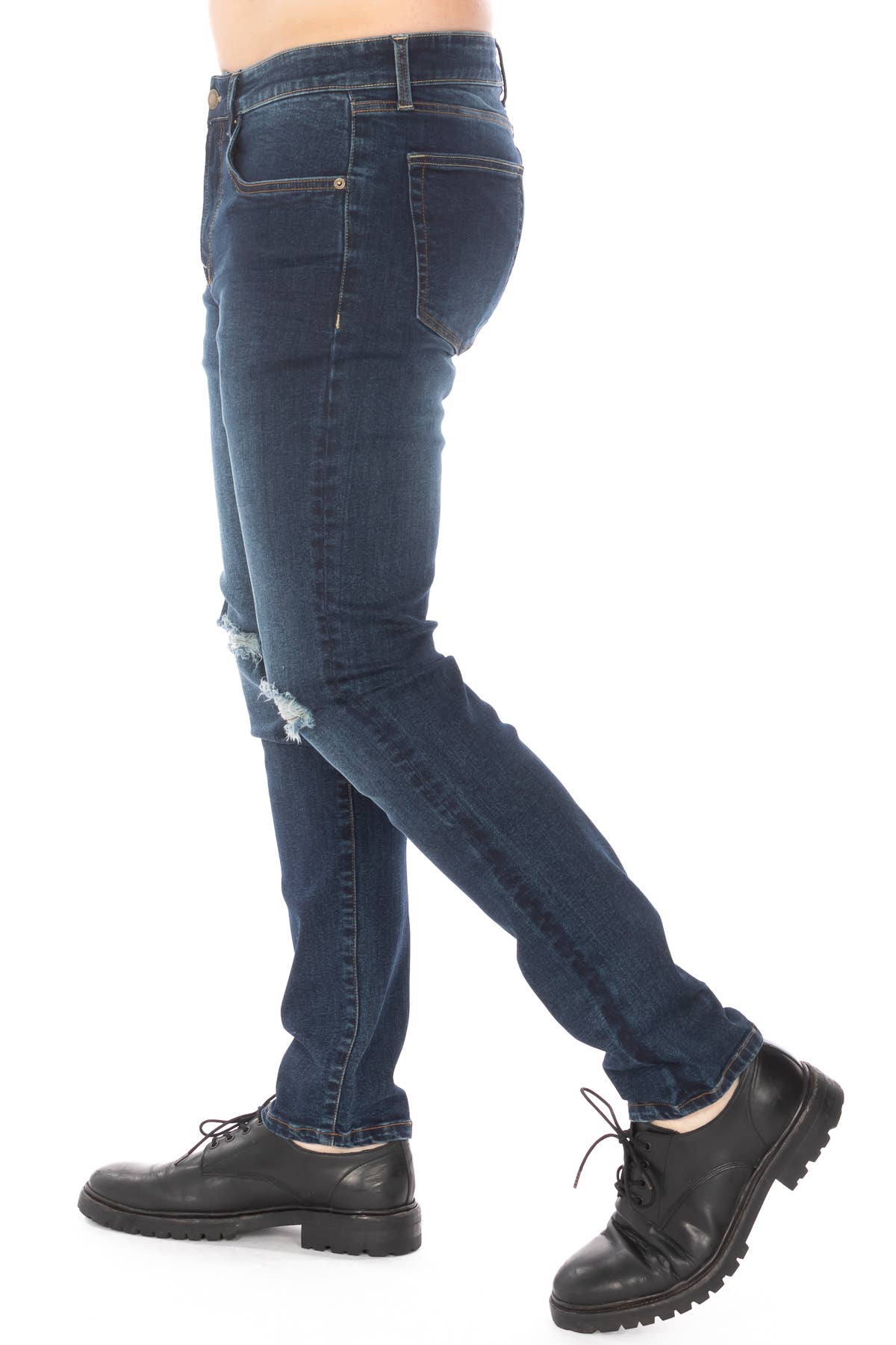 DSB MEN'S KNEE RIP SLIM TAPPER DENIM JEANS HB-2100 for wholesale on Faire2