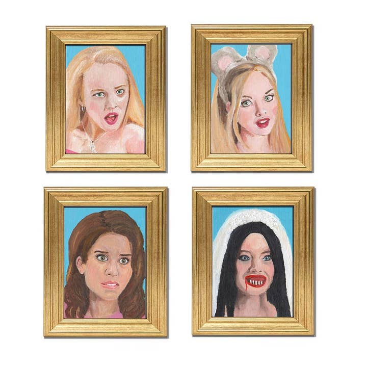 Mean Girls Collection of Four Prints for wholesale by RAF Pop Artwork