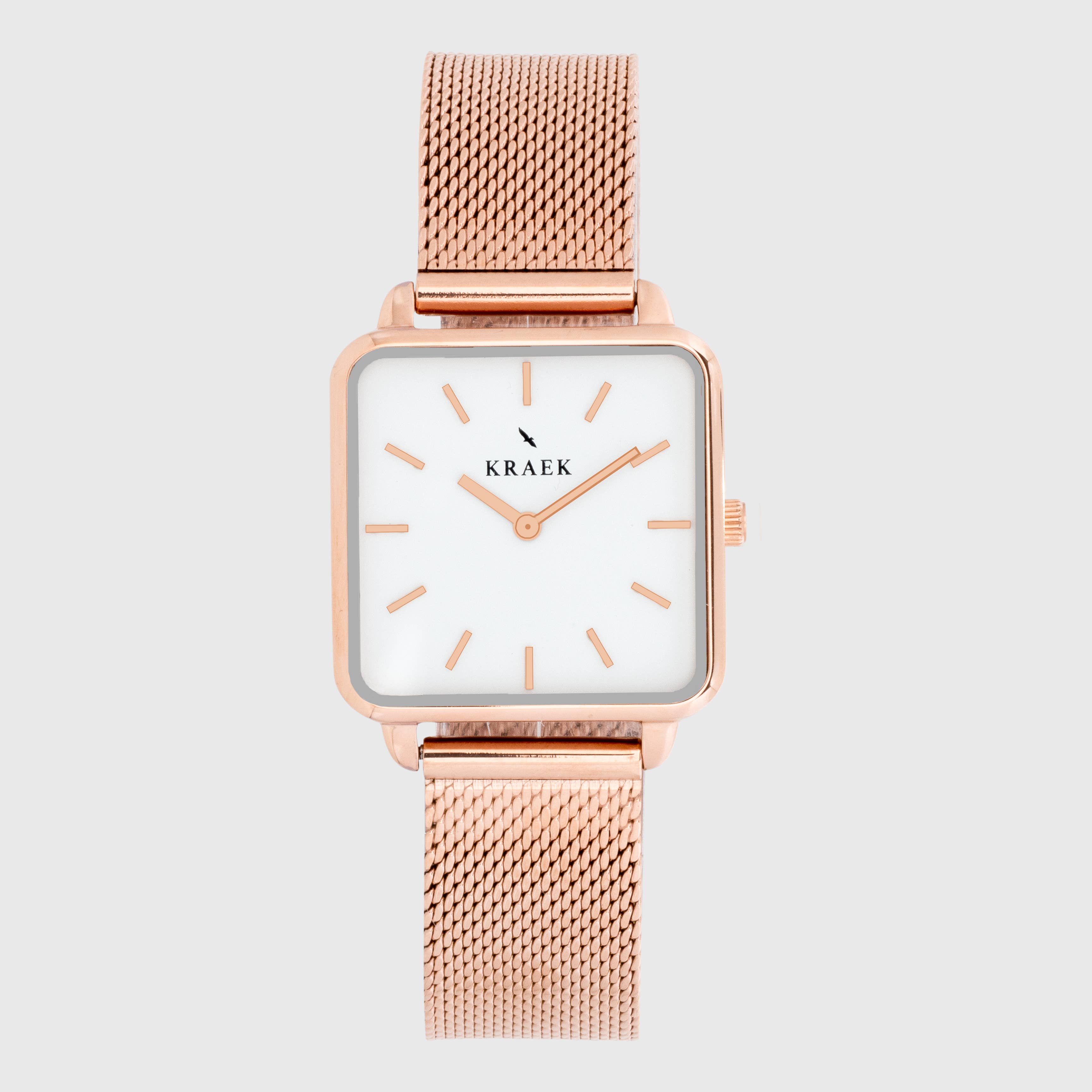 KRAEK Watches - Wholesale Wrist Watch - Women's - Ilene | Rose Gold | Mesh | Square 28 mm0