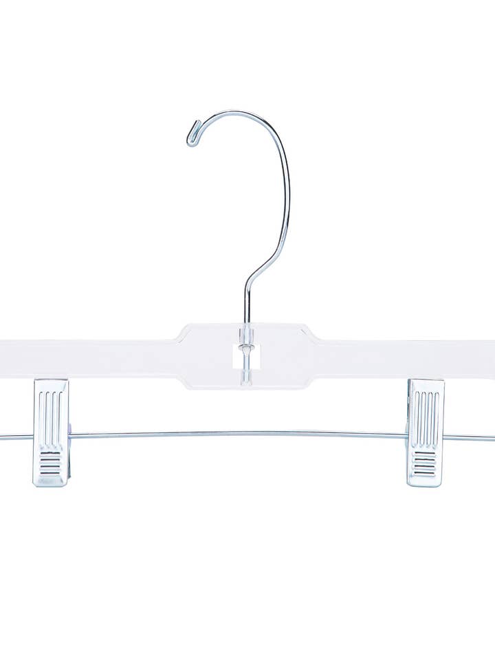 11" Clear Plastic Children's Skirt And Pants Hangers for wholesale by Store Supply Warehouse