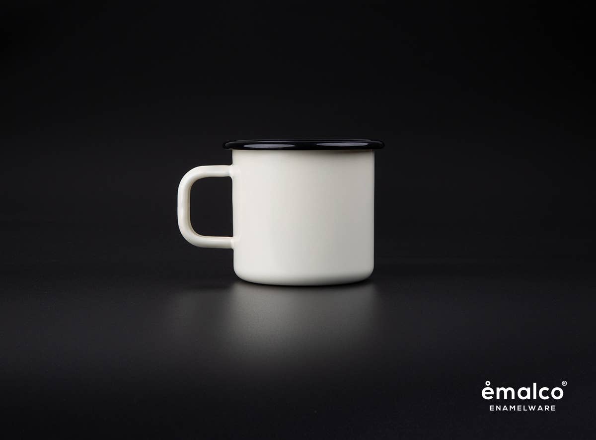 Emalco Enamelware - Wholesale Coffee Mug - 13.2 oz Custom Enamel Mug with Your 2 Designs - 96 pcs1