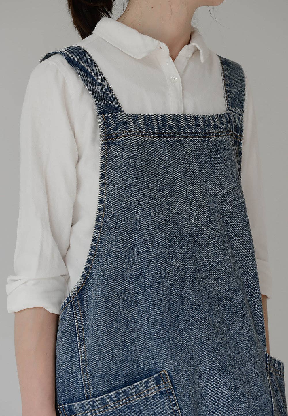 Gohobi （We cover U.S. import duties） - Wholesale Apron - Gohobi Japanese Style Washed Denim Cotton Apron4