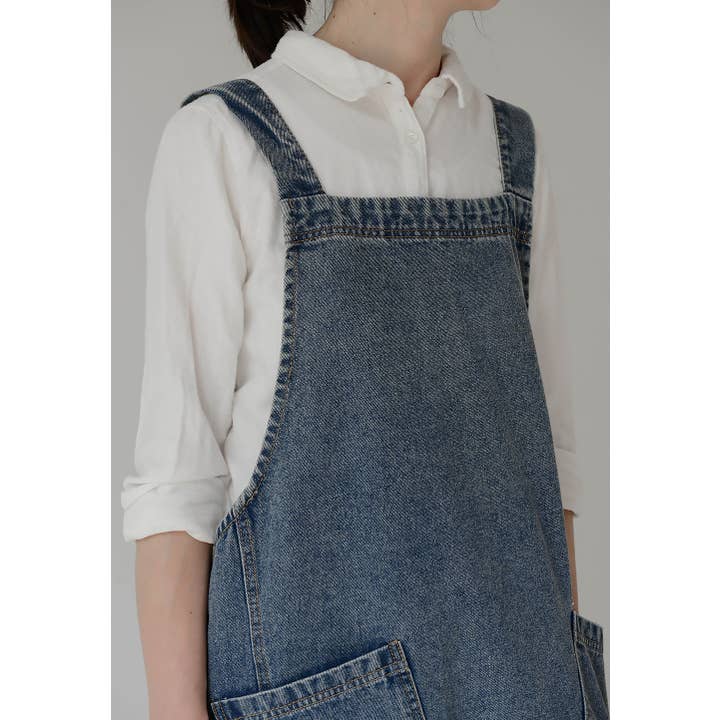 Gohobi (We cover U.S. import duties) - Wholesale Apron - Gohobi Japanese Style Washed Denim Cotton Apron4