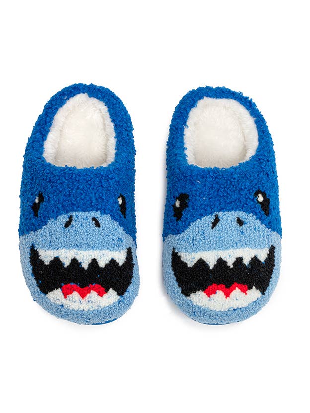 Indoor / Outdoor Slippers - Kids - Shark - Blue for wholesale by Living Royal