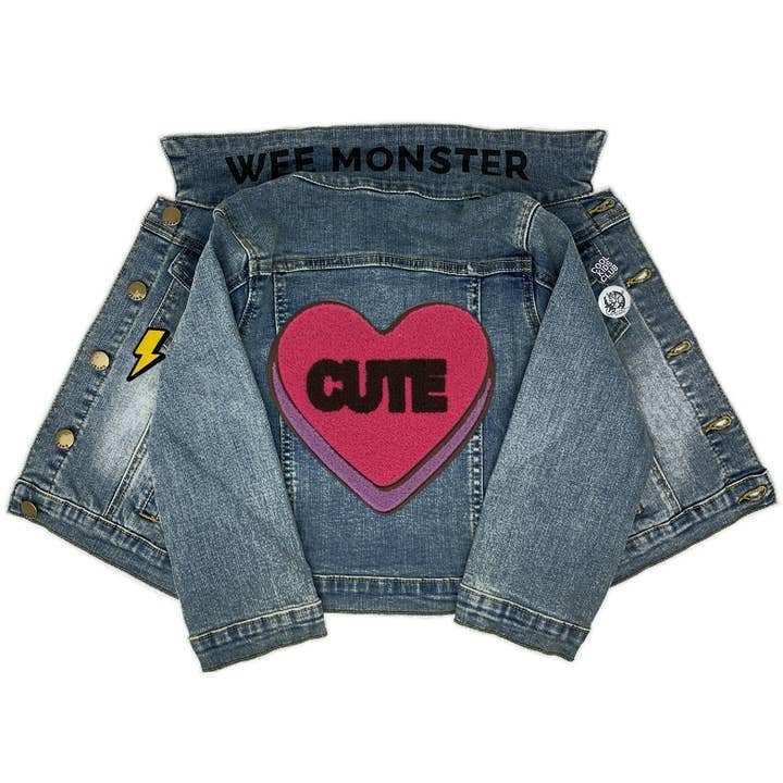 CUTE blå denim jakke for engroshandel hos Wee Monster