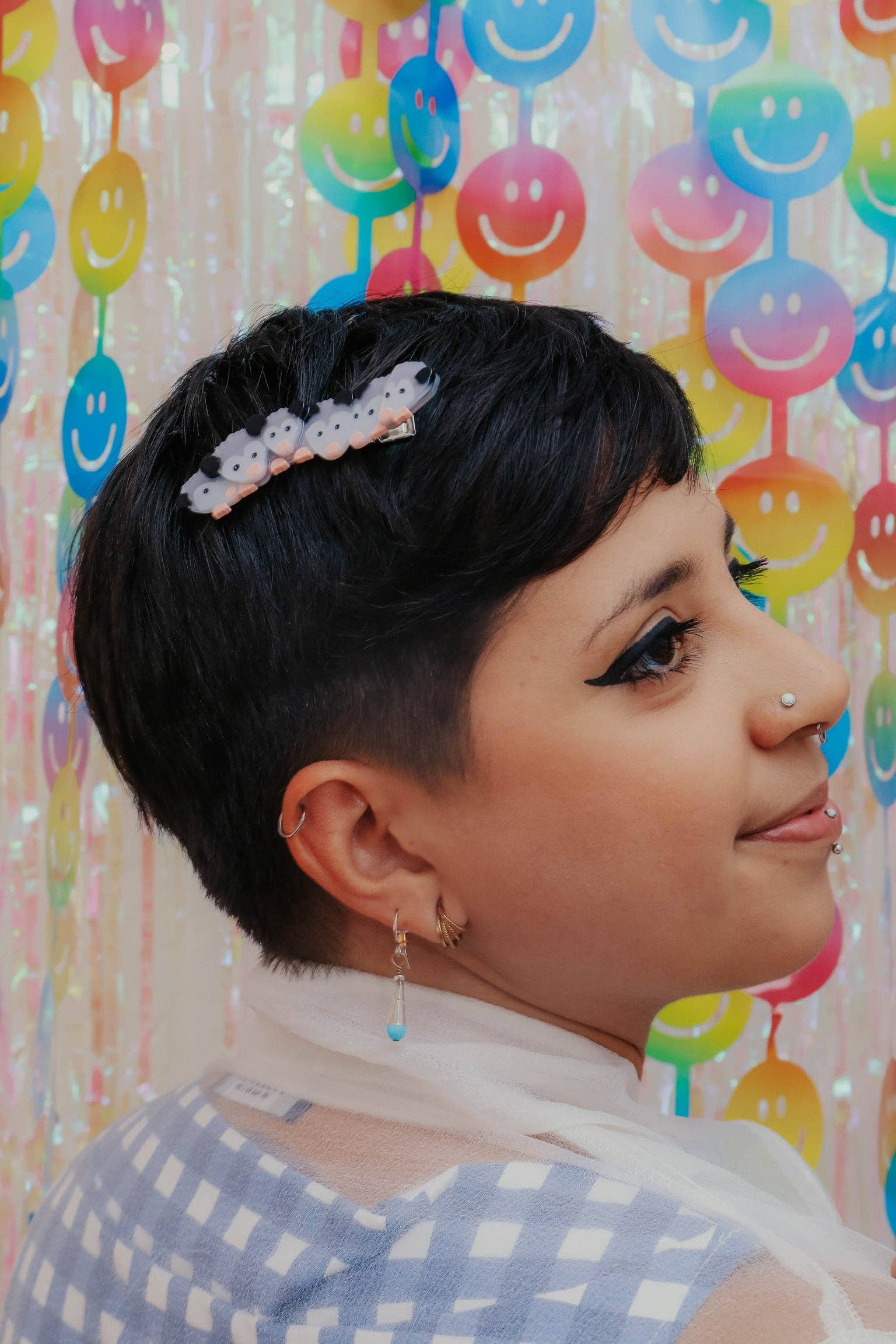 The Peach Fuzz – Conjunto de acessórios para cabelo - Mulher por atacado – Conjunto de Ganchos para Cabelo Família de Gambás2