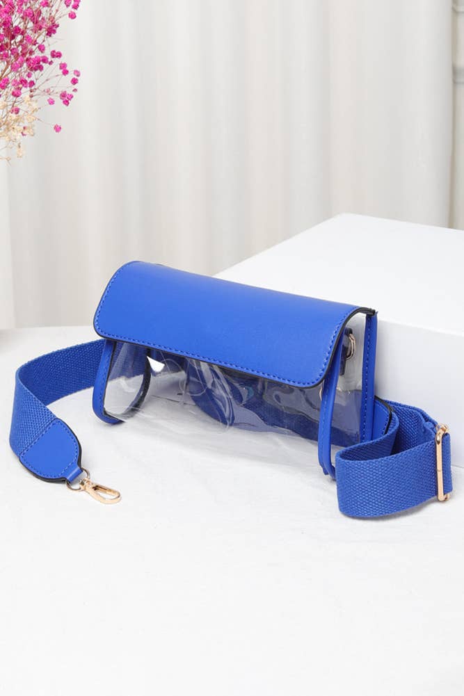 Hana - Wholesale Crossbody Bag - Women's - Solid Trim Clear Stadium Crossbody Bag9