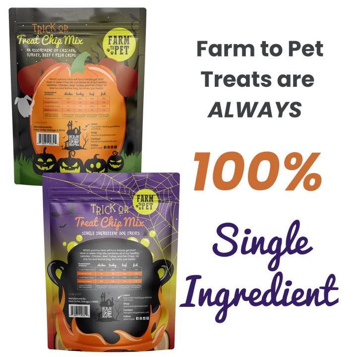 Farm to Pet Healthy Dog Treats - Wholesale Pet Treats - Dog - Halloween Dog Treat Chip Mix 12oz2