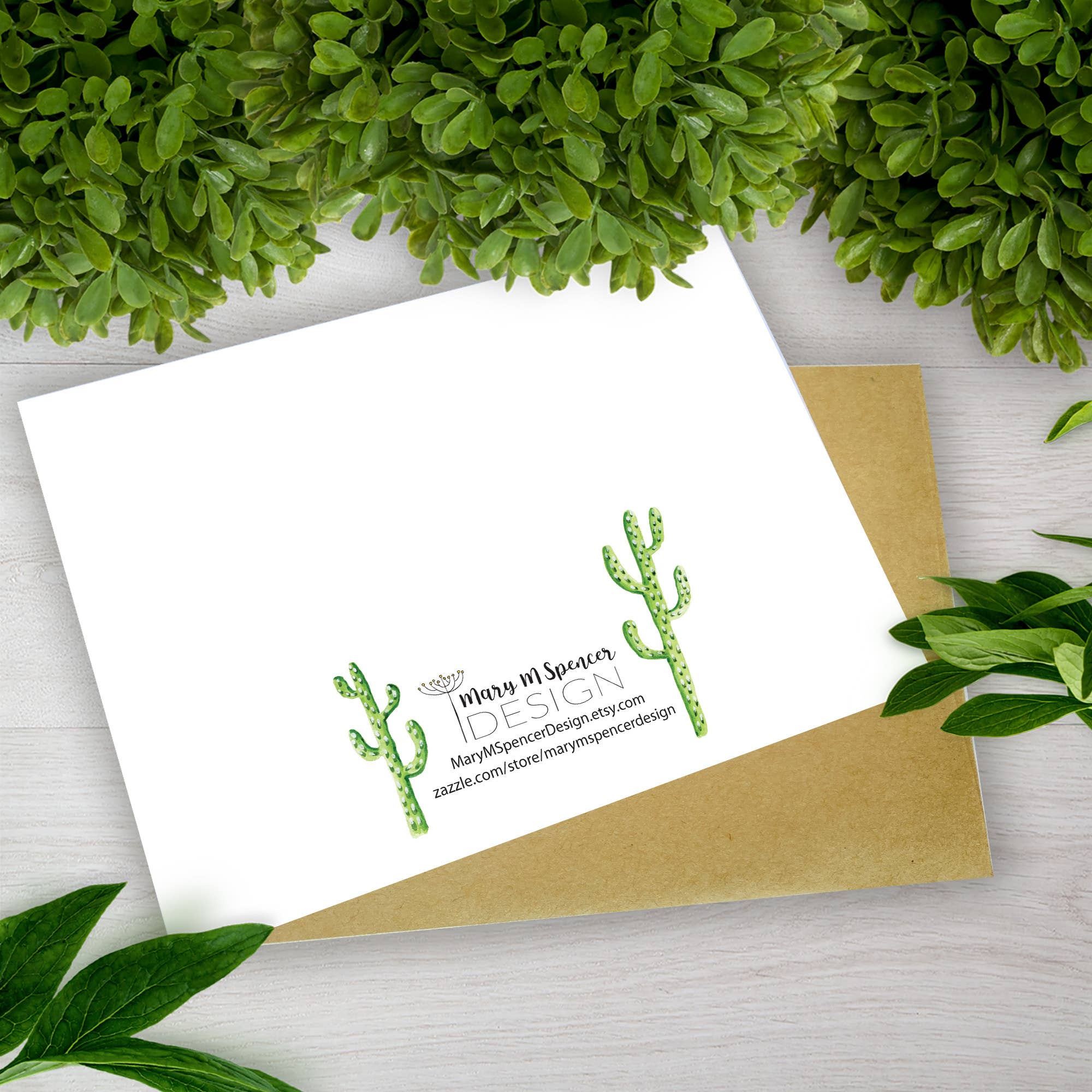 Mary M Spencer Design - Wholesale Everyday Greeting Card - Coyote Desert Scene  5 x 7 Southwest Greeting Card2