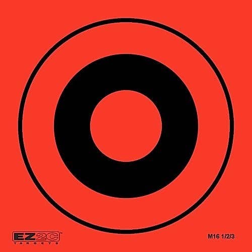 EZ2C Targets - Wholesale Sporting Accessories - 25 EZ2C Mini Shooting Targets Bright Fluorescent Self-Adhesive 3.5"x3.5" (25 count)12