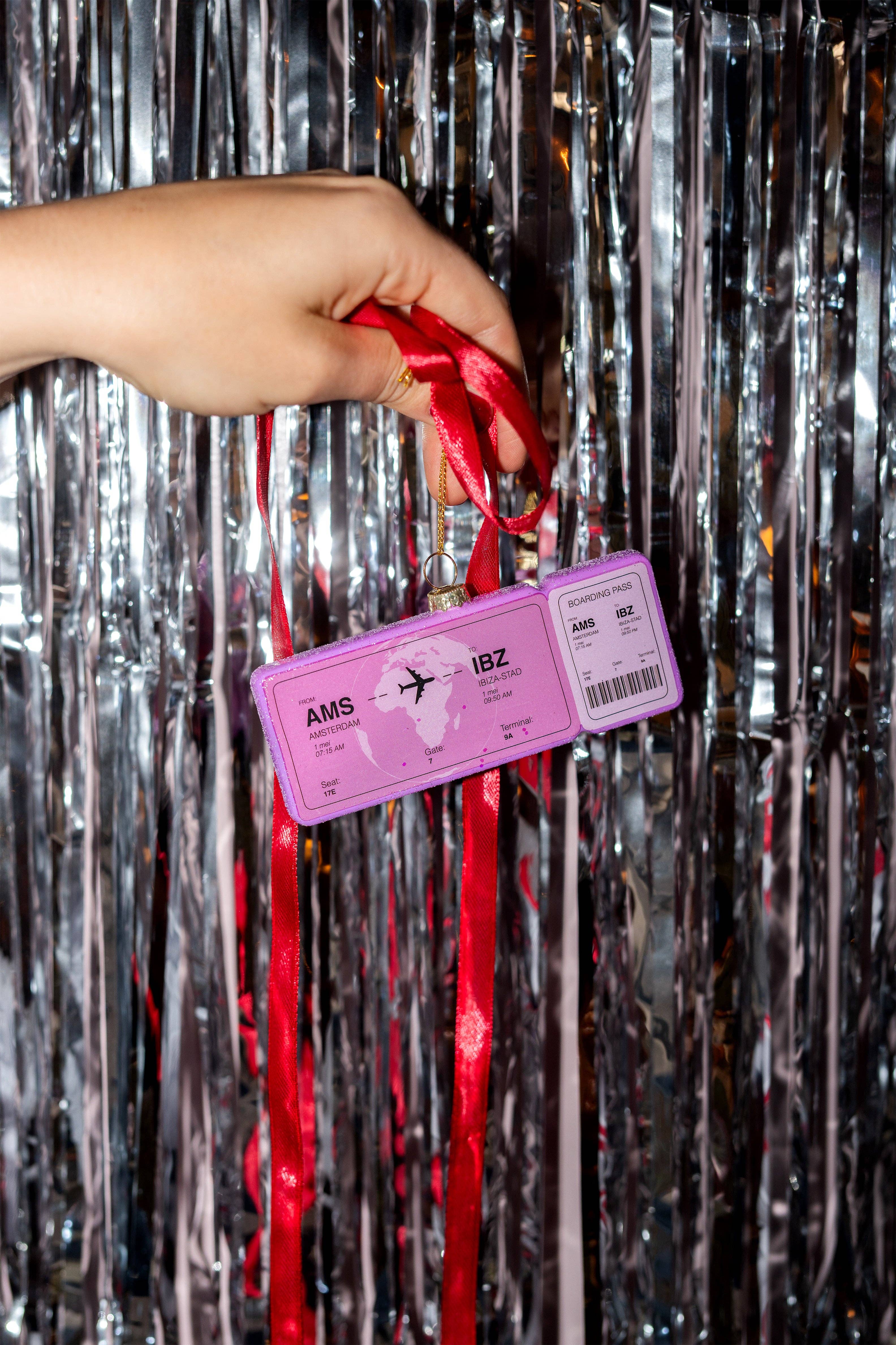 Yup in de boom - Wholesale Ornament - Boarding pass Amsterdam - Ibiza Ornament0