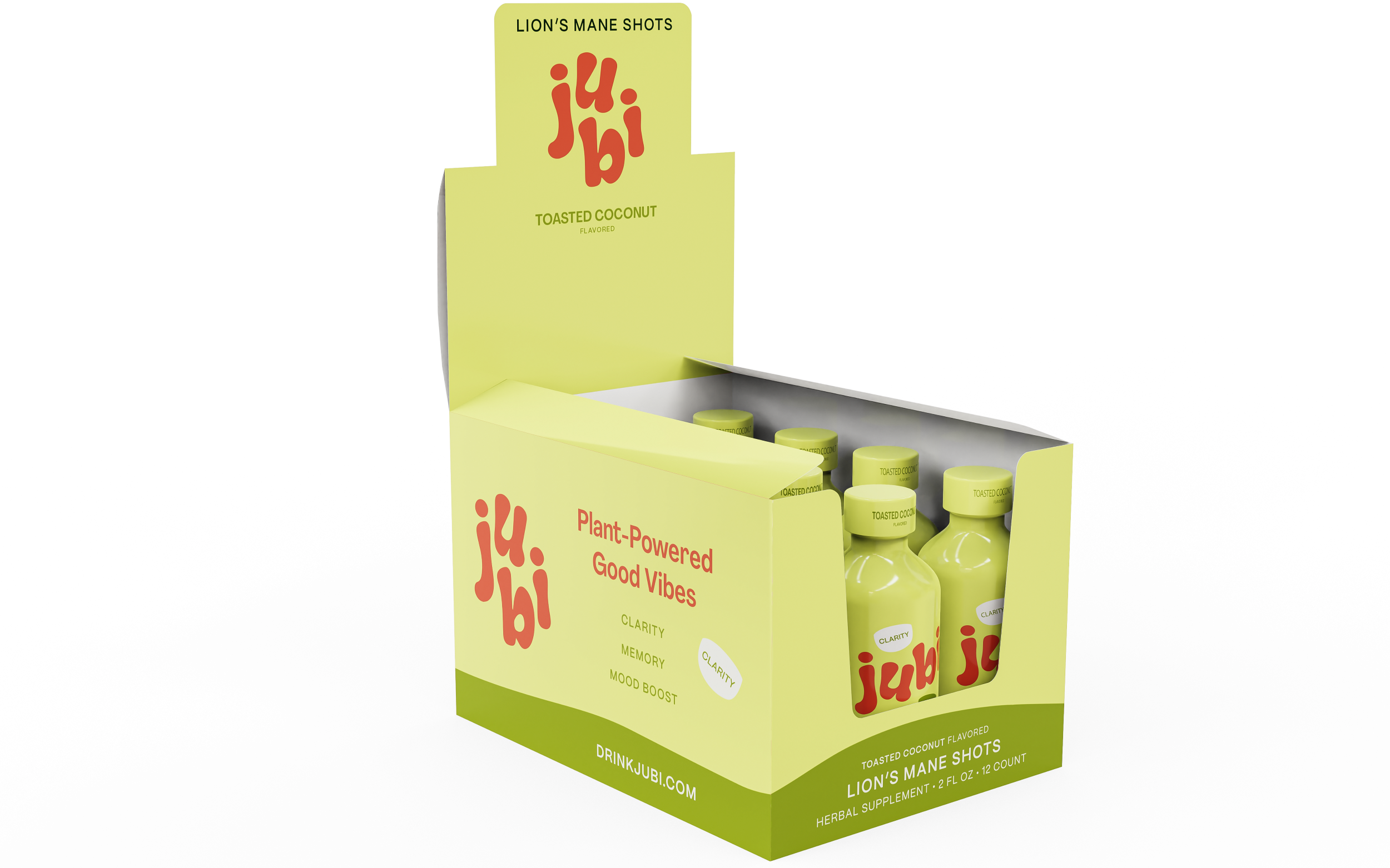 Jubi - Wholesale Elixir - Jubi Lion's Mane Clarity & Energy Shot (12 bottles per box)0