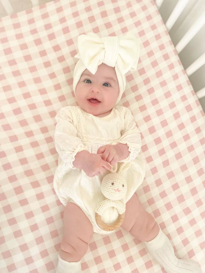 Ali+Oli - Vente Anneau de dentition sans clip – bébé - Hochet de dentition pour bébé Anneau en bois Crochet (Lapin) Pâques4