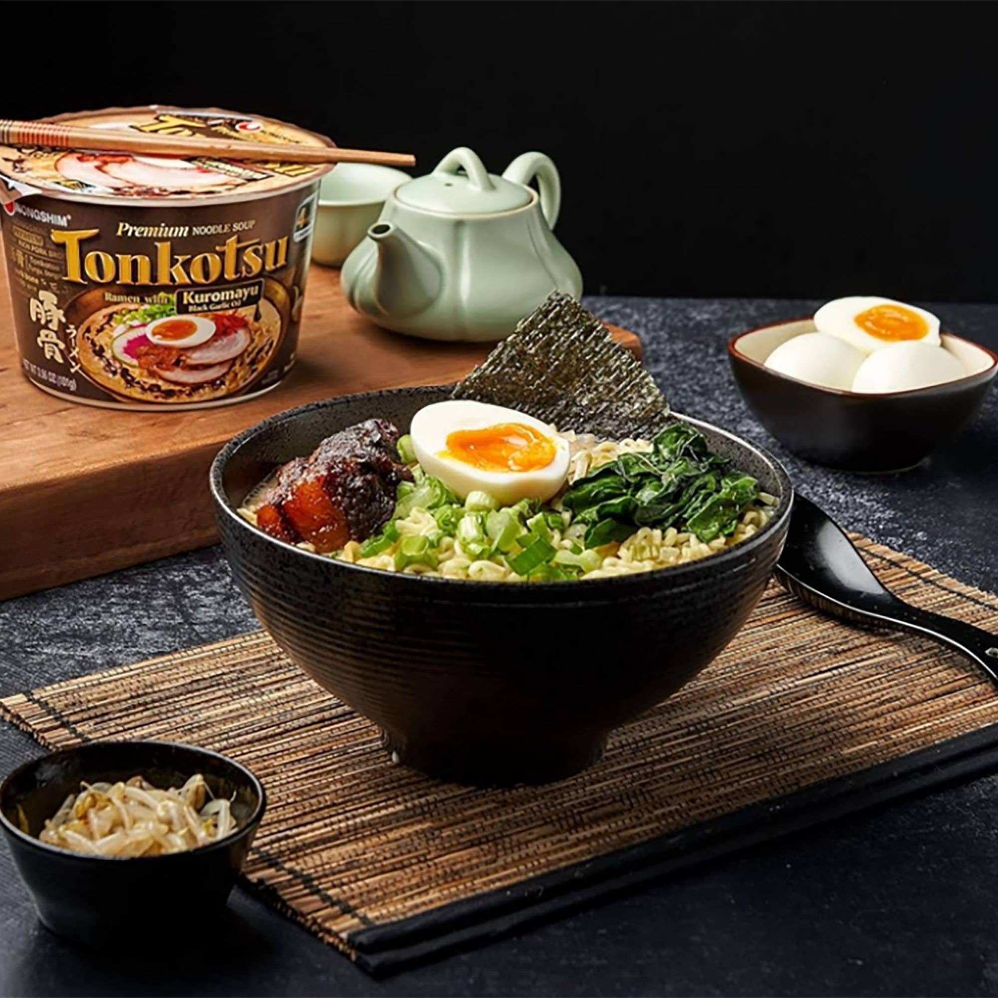 K Moitves Foods - Wholesale Ramen - Nongshim Tonkotsu Kuromayu Big Bowl-101g (Pack of 6 Cups)3