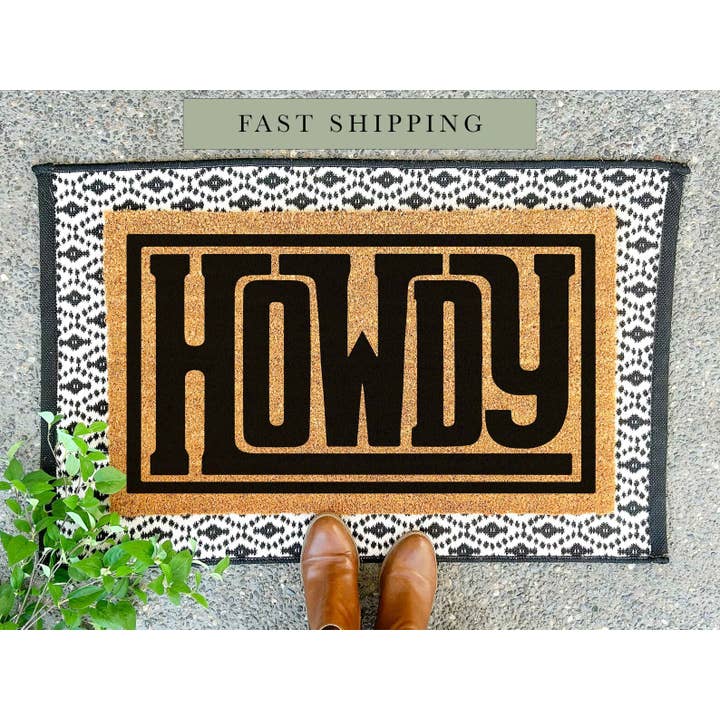 Howdy Door Mat, Housewarming Gift, New Home Gift, Couples Gi for wholesale by Charming4Creations
