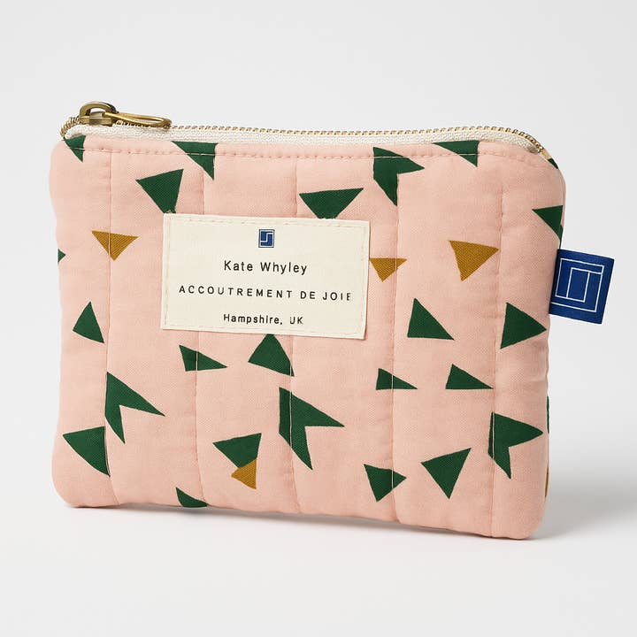 Ecru print design accessories pouch 3 sizes for wholesale by Kate Whyley