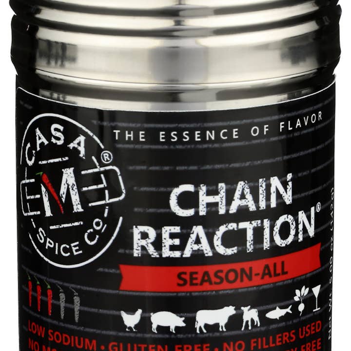 Chain Reaction® Season-All - Stainless Steel Shaker for wholesale by Casa M Spice Co LLC